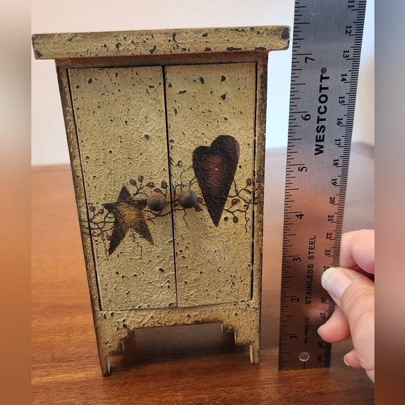 Miniature Toy Armoire by Audrey's Handpainted American Primitive - Picture 6 of 12